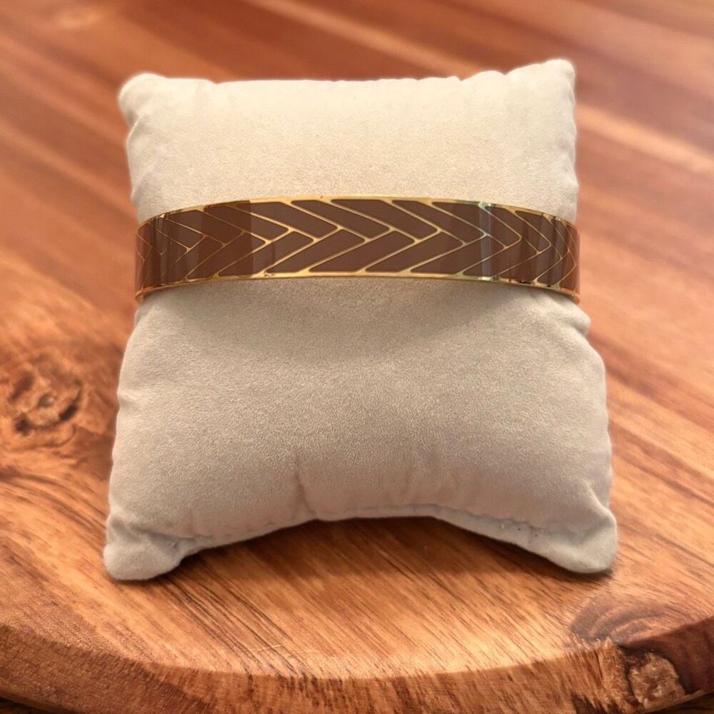 J.Crew | Herringbone Enamel Bangle | 2.5” Diameter